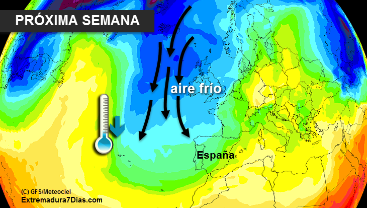 Una nueva masa de aire polar alcanzará España la próxima semana