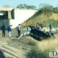 Imagen del accidente ocurrido en el cruce de Zafra