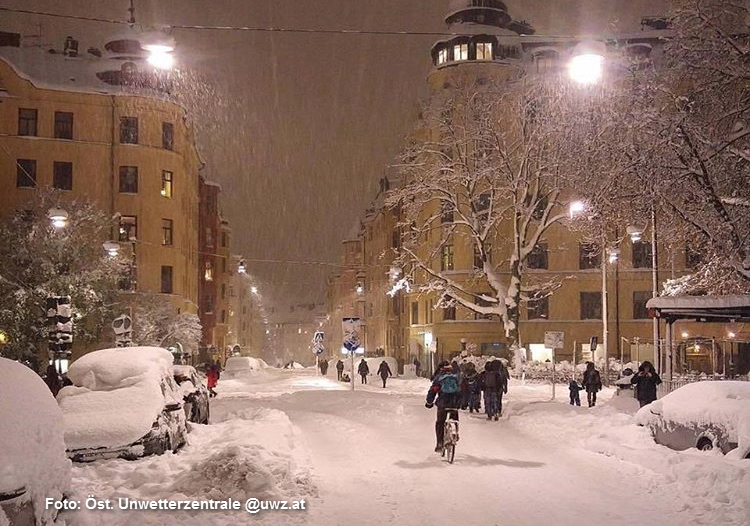 Caos en Estocolmo tras una nevada de récord para un mes de noviembre