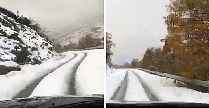 Varias carreteras intransitables también en la Sierra de Gata (Cáceres)