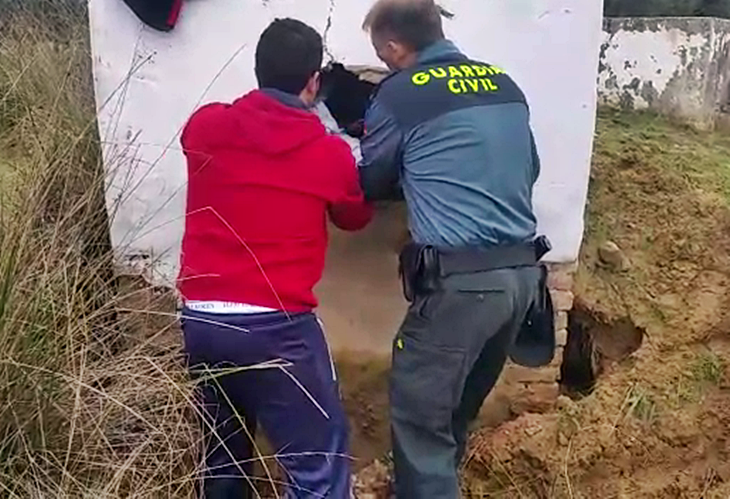 Final feliz para un perro que cayó a un pozo en Tres Arroyos