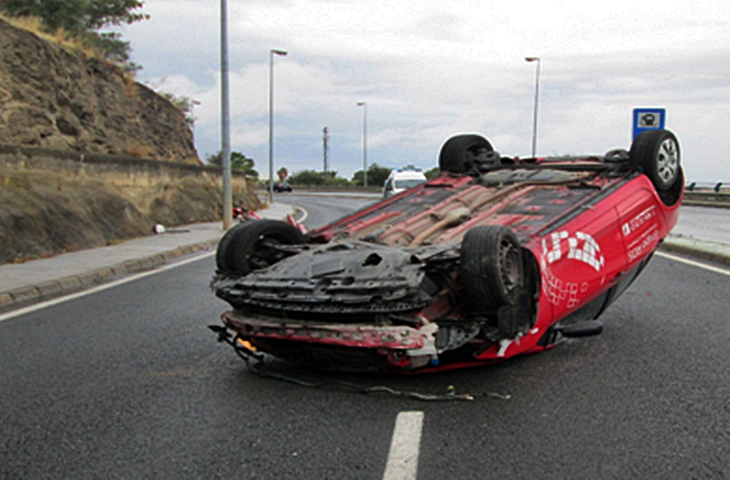 Dos aparatosos accidentes durante el fin de semana