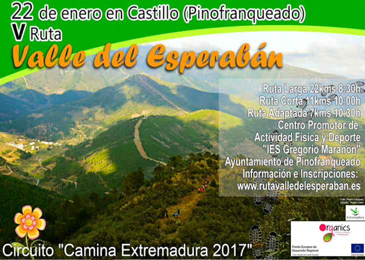 El Circuito Camina Extremadura 2017 comienza en Pinofranqueado