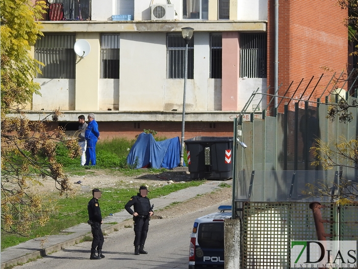 Imágenes de la redada policial de ayer en Los Colorines (Badajoz)