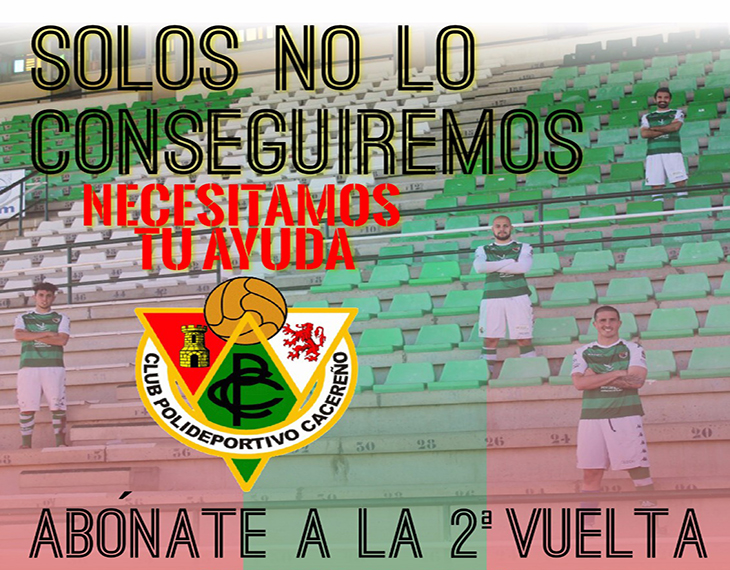 El Cacereño lanza su campaña de los abonos de segunda vuelta