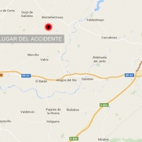 Un joven sufre un trauma craneal tras accidentarse en la provincia de Cáceres