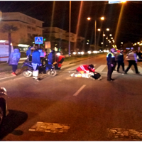 Dos heridos, uno de ellos menor, en un accidente en la avenida de Elvas