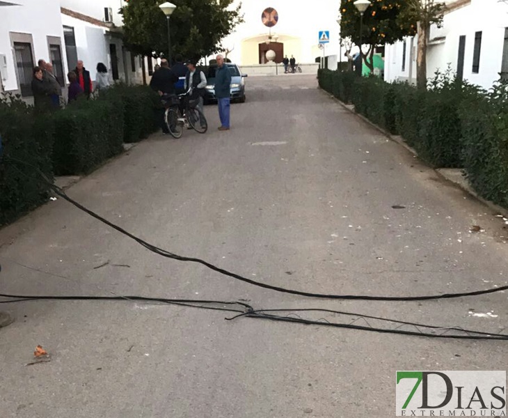La pedanía pacense de Balboa se queda sin luz ni teléfono