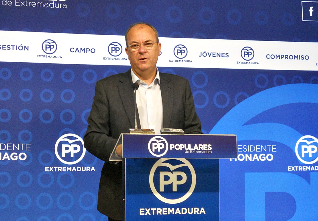Monago considera que el futuro del PP necesita “mucho debate interno”