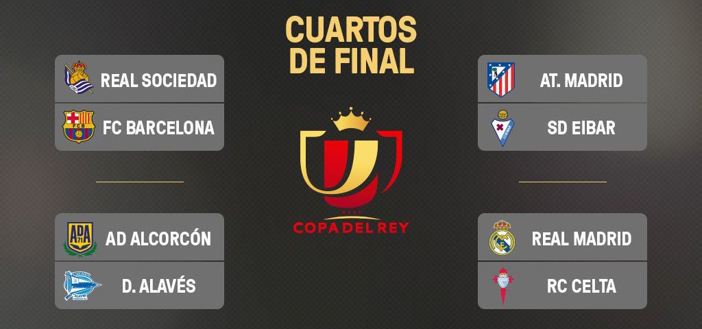 Conoce los emparejamientos de los cuartos de Copa Del Rey