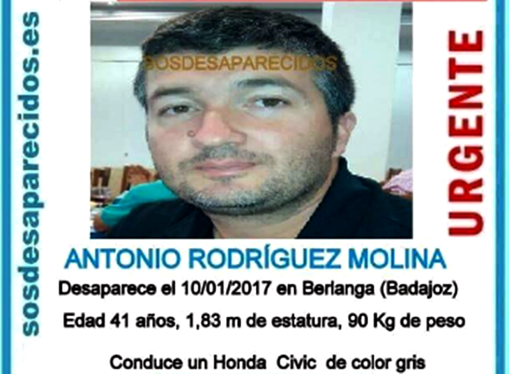 Buscan a un hombre desaparecido en Berlanga (Badajoz)
