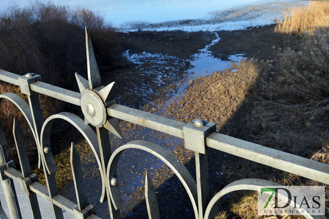 El río Guadiana se vacía para facilitar la limpieza de camalote