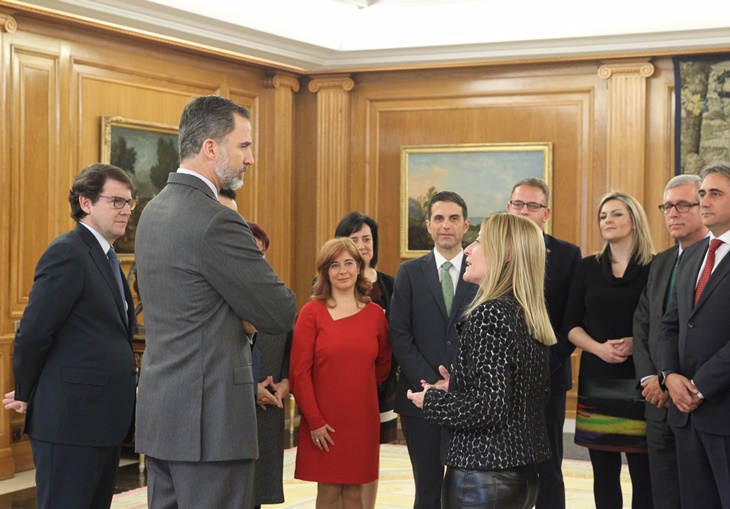 Felipe VI recibe a los alcaldes de las Ciudades Patrimonio