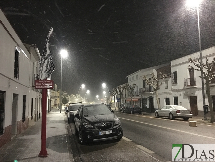 La nieve llega al sur de Badajoz