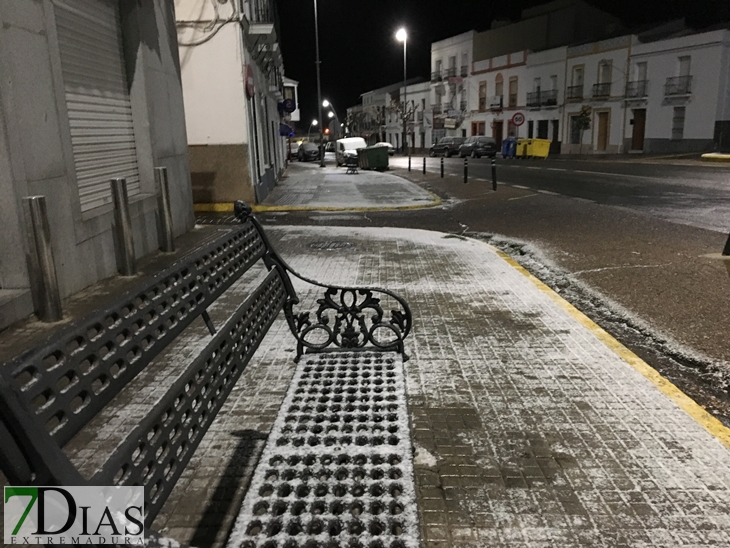 La nieve llega al sur de Badajoz