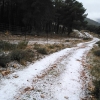 Ligera nevada en zonas altas del este de Badajoz la pasada noche