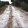 Ligera nevada en zonas altas del este de Badajoz la pasada noche