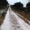 Ligera nevada en zonas altas del este de Badajoz la pasada noche