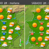 Previsión meteorológica en Extremadura. Días 21, 22 y 23 de enero
