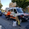 Accidente entre una moto y una furgoneta en la avenida Adolfo Suárez