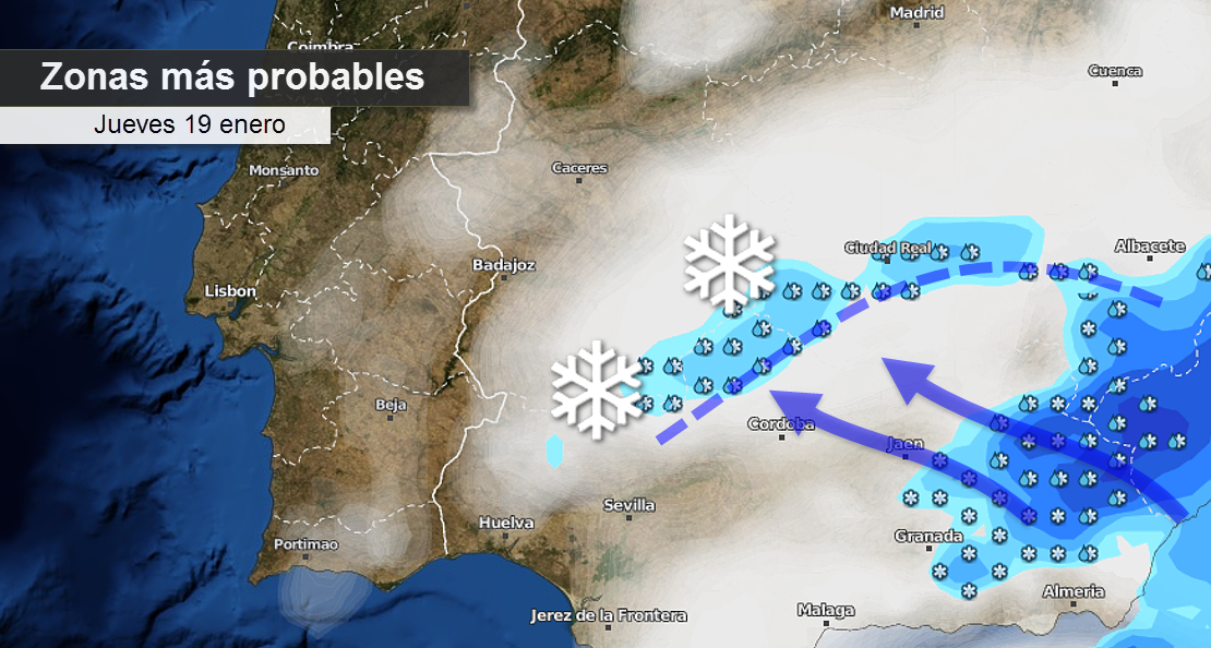 ¿Qué posibilidades de nieve hay para Extremadura durante la Ola de Frío?