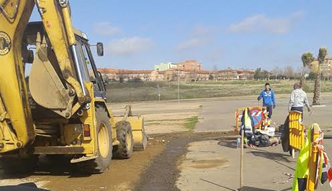 Obras en el recinto ferial para solucionar el problema de balsas de agua