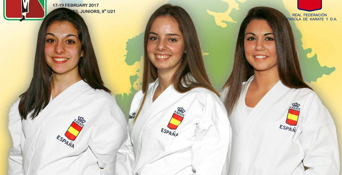 Tres extremeñas campeonas de Europa de Karate