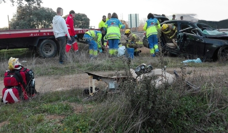 Cuatro jóvenes heridos en un accidente en Navalmoral