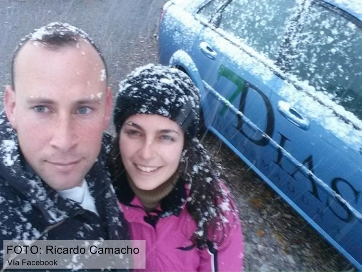 Fotografías de la nieve caída ayer en la Sierra de San Mamede