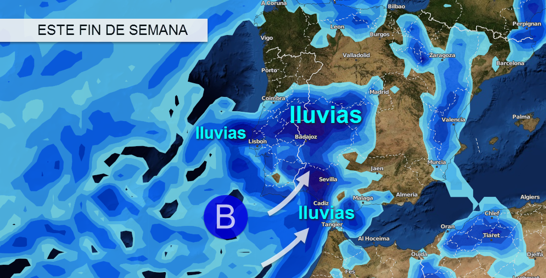 Fin de semana lluvioso en Extremadura, ¿y para la semana que viene?
