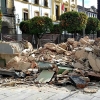 Imágenes de la demolición de los quioscos de la Plaza de España