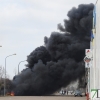 Incendio en el polígono industrial de Talavera la Real (Badajoz)