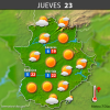 Previsión meteorológica en Extremadura. Días 21, 22 y 23 de febrero