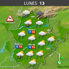 Previsión meteorológica en Extremadura. Días 11, 12 y 13 de febrero