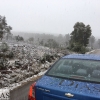 Fotografías de la nieve caída ayer en la Sierra de San Mamede