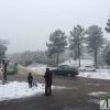 Fotografías de la nieve caída ayer en la Sierra de San Mamede