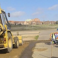 Obras en el ferial por las balsas de agua