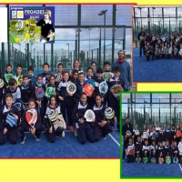 Los escolares del Colegio Claret de Don Benito disfrutan del pádel