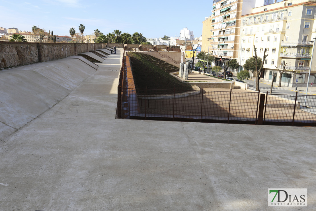 Así ha quedado el Baluarte de la Trinidad en Badajoz