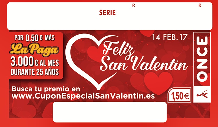 La ONCE adelanta San Valentín y suma regalos que enamoran