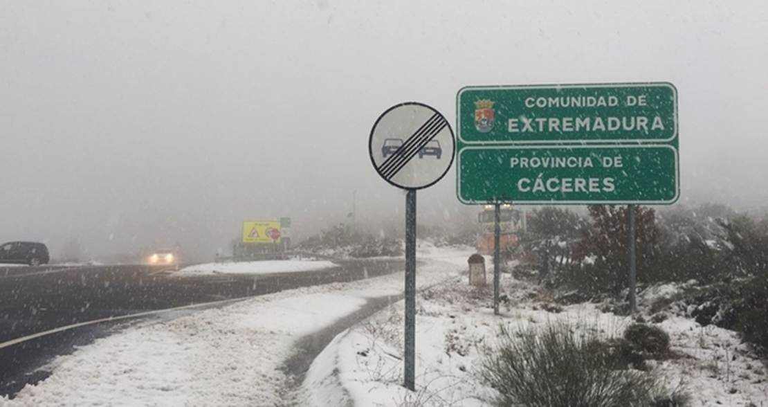 Alerta amarilla este viernes por nieve y viento en el norte de Cáceres