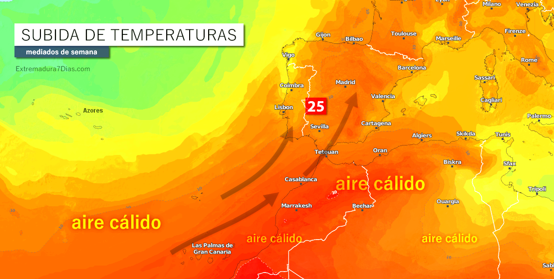 Las temperaturas volverán a los 25ºC esta semana