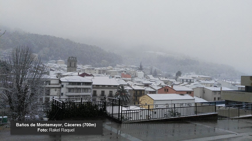 La nieve visita Extremadura a cotas bajas