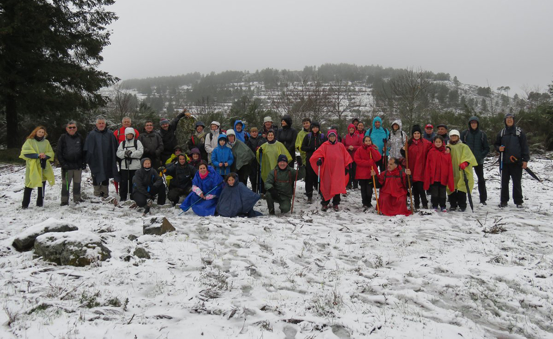 La nieve fue la protagonista de la Ruta Foios – Navasfrías – Aldeia Do Bispo