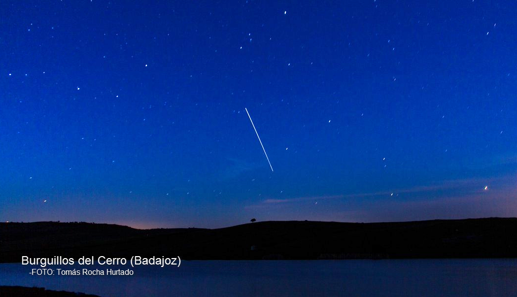 Así se vió el paso de la Estación Espacial Internacional desde Extremadura