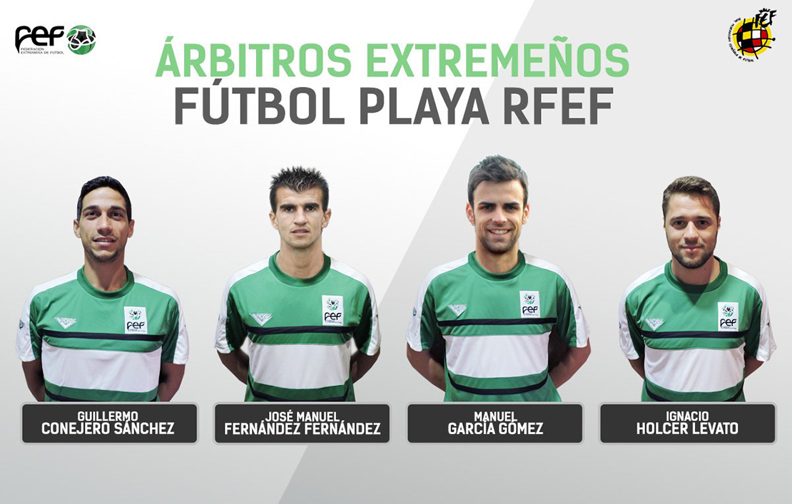 El Fútbol Playa nacional contará con 4 colegiados extremeños