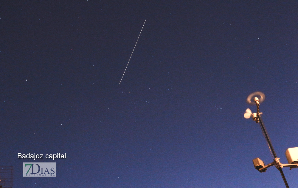 Así se vió el paso de la Estación Espacial Internacional desde Extremadura