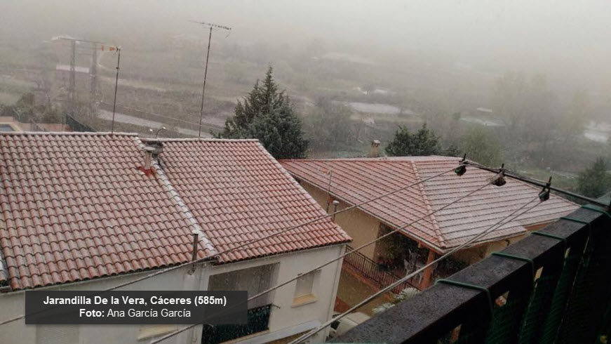 La nieve visita Extremadura a cotas bajas