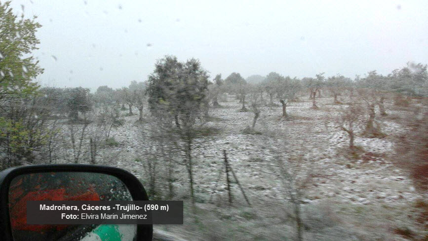 La nieve visita Extremadura a cotas bajas