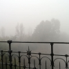 Badajoz amanece bajo la niebla